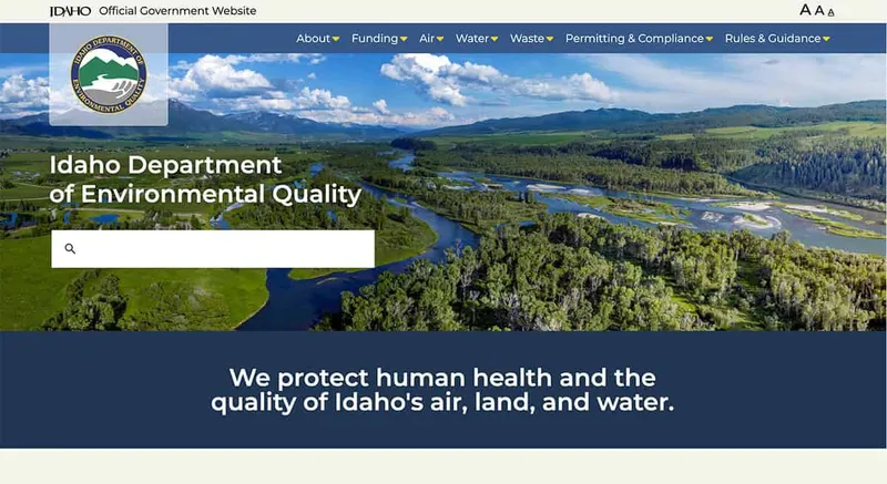 Idaho Department of Environmental Quality website.