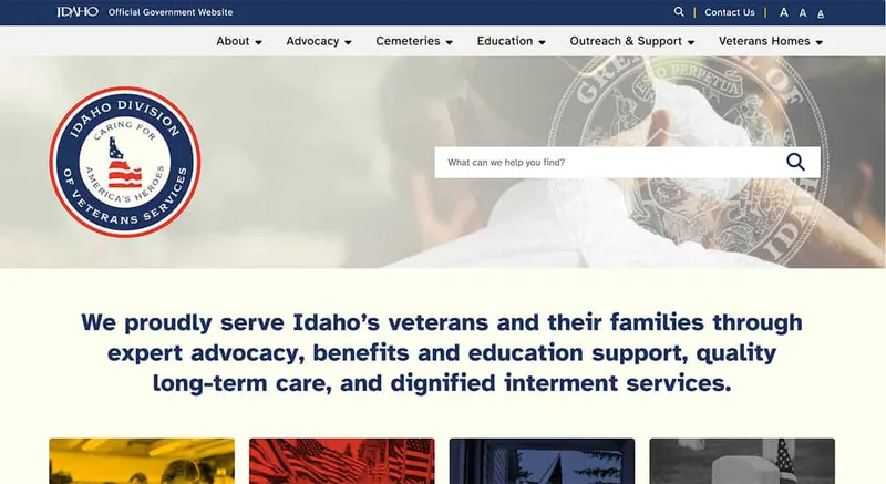 Idaho Department of Veterans Services website.