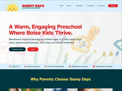 Case study for Sunny Days Learning Center.